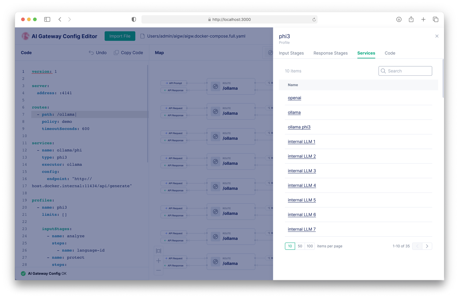 F5 AI Gateway: Services linked to a profile